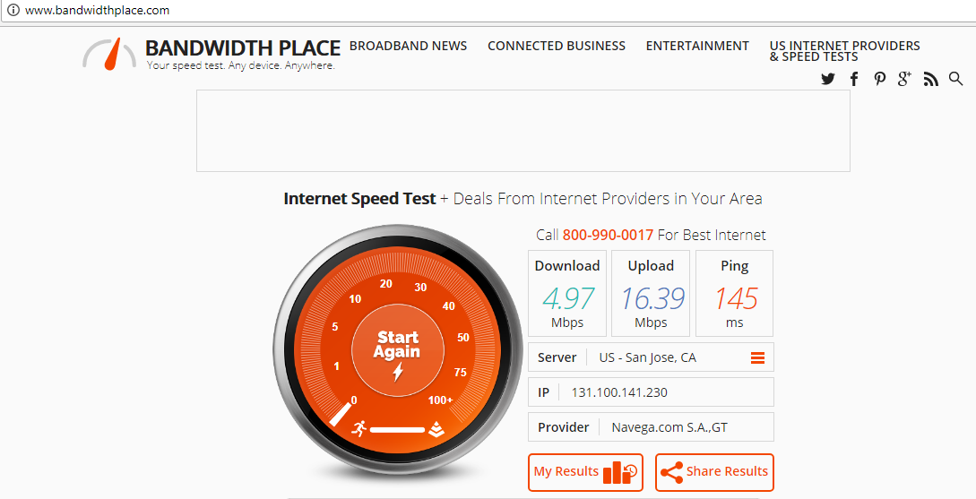 home internet speed test