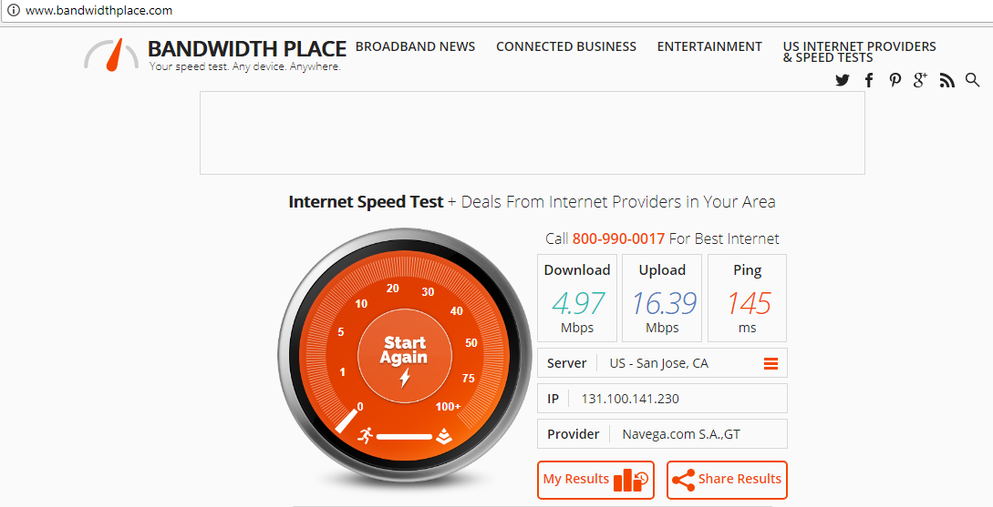 speed test for home internet connection